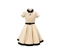 BlackButterfly Enfants Robe Années 50 Vintage Clarity 'Lucy' (Champagne, 13-14 Ans)