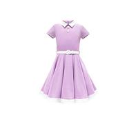 BlackButterfly Enfants Robe Années 50 Vintage Clarity 'Lucy' (Lilas, 11-12 Ans)
