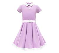 BlackButterfly Enfants Robe Années 50 Vintage Clarity 'Lucy' (Lilas, 3-4 Ans)