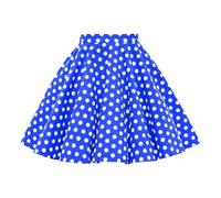BlackButterfly Enfants Vintage Rockabilly Cercle Complet Années 1950 Jupe de Fille (Bleu Roi - Pois, 5-6 Ans)