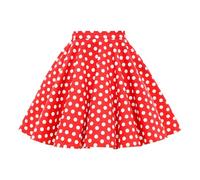 BlackButterfly Enfants Vintage Rockabilly Cercle Complet Années 1950 Jupe de Fille (Rouge - Pois, 11-12 Ans)