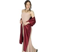 BlackButterfly Etole Châle Wrap en satin pour mariage, bal de promo, soirée (Bordeau, Taille unique)