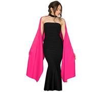 BlackButterfly Etole Châle Wrap en satin pour mariage, bal de promo, soirée (Rose Vif, Taille unique)