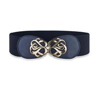 BlackButterfly Extensible/Élastique Vintage Serre-taille Elastique Boucle Taille Ceinture (Bleu nuit, L)