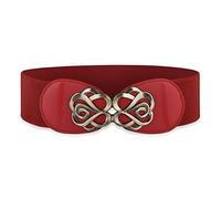 BlackButterfly Extensible/Élastique Vintage Serre-taille Elastique Boucle Taille Ceinture (Rouge, L)