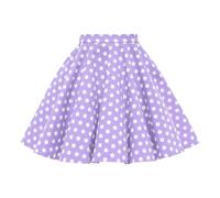 BlackButterfly Jupe Fille à Pois Cercle Rétro, Violet - Pois, 5-6 Ans