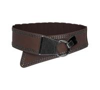 BlackButterfly Large Élastique Extensible Métal Clouté Crochet Boucle Ceinture (Marron foncé, L)