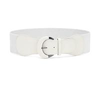 BlackButterfly Large PU Élastique Extensible Boucle Taille Ceinture (Blanc, M)