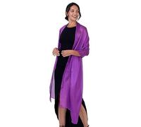 BlackButterfly Métal Étincelle Mariée Mariage Sortie Soirée Chale Pashmina Portefeuille (Violet vif, 70CM X 230CM)
