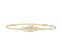 BlackButterfly Métalliques Élastique Chaîne Extensible Ceinture de Feuille (Or/Méduse, M)