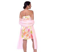 BlackButterfly Satin Soyeuse Mariée Mariage Sortie Soirée Chale Pashmina Portefeuille (Rose clair, 60CM X 240CM)