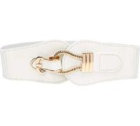 BlackButterfly Vintage Élastique Corde Crochet Ceinture (Blanc, XL)