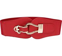 BlackButterfly Vintage Élastique Corde Crochet Ceinture (Rouge, XL)