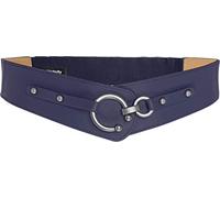 BlackButterfly Vintage Réglable Boucle Élastique Taille Ceinture (Bleu nuit, S)