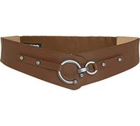 BlackButterfly Vintage Réglable Boucle Élastique Taille Ceinture (Marron foncé, L)