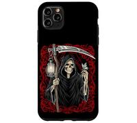 Blackcraft Vintage Death the Grim Reaper Moth Tarot Card Coque pour iPhone 11 Pro Max