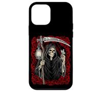 Blackcraft Vintage Death the Grim Reaper Moth Tarot Card Coque pour iPhone 12 mini