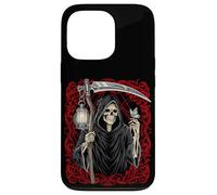 Blackcraft Vintage Death the Grim Reaper Moth Tarot Card Coque pour iPhone 13 Pro