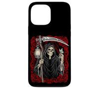 Blackcraft Vintage Death the Grim Reaper Moth Tarot Card Coque pour iPhone 13 Pro Max