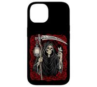 Blackcraft Vintage Death the Grim Reaper Moth Tarot Card Coque pour iPhone 14