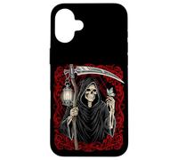Blackcraft Vintage Death the Grim Reaper Moth Tarot Card Coque pour iPhone 16 Plus