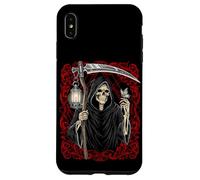 Blackcraft Vintage Death the Grim Reaper Moth Tarot Card Coque pour iPhone XS Max