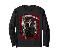 Blackcraft Vintage Death the Grim Reaper Moth Tarot Card Manche Longue
