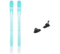 Blackcrows - Packs (skis + fix) - Skis all-mountain - Pack Captis Birdie 2026 pour Femme en Bois - Bleu Bleu 154 cm,166 cm,172 cm
