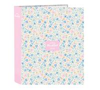 BlackFit8 Blossom Classeur à 4 anneaux, idéal pour les enfants de différents âges, confortable et polyvalent, qualité et résistance, 27 x 6 x 33 cm, couleur pastel