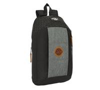 BLACKFIT8 OLD SCHOOL - Mini sac à dos pour un usage quotidien, idéal pour les enfants de différents âges, confortable et polyvalent, qualité et résistance, 22 x 10 x 39 cm, Noir/Gris, M, Décontracté