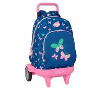 BLACKFIT8 Papillons - Grand Sac à Dos à roulettes, Compact évolution, Amovible, idéal pour Les Enfants de différents âges, Confortable et Polyvalent, qualité et résistance, 33 x 22 x 45 cm