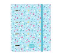 BLACKFIT8 PÉTALOS Classeur 4 anneaux de 35 cm avec 100 feuilles A4, idéal pour enfants de différents âges, confortable et polyvalent, qualité et résistance, 27 x 3,5 x 32 cm