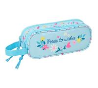BLACKFIT8 PÉTALOS - Trousse double pour enfant, idéale pour les enfants d'âge scolaire, confortable et polyvalente, qualité et résistance, 21 x 6 x 8 cm