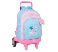 BLACKFIT8 SMILE - Grand sac à dos à roulettes, compact évolution, amovible, idéal pour les enfants de différents âges, confortable et polyvalent, qualité et résistance, 33 x 22 x 45 cm, Bleu clair