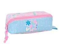 BLACKFIT8 SMILE - Grande trousse carrée, trousse pour enfant, idéale pour les enfants d'âge scolaire, confortable et polyvalente, qualité et résistance, 22 x 10 x 10 cm, Bleu clair/rose clair, M