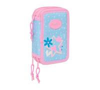 BLACKFIT8 SMILE - Trousse scolaire avec 37 outils inclus, trousse pour enfant, idéale pour les enfants de 5 à 14 ans, confortable et polyvalente, qualité et résistance, 12,5 x 5,5 x 19,5 cm, Bleu