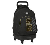 Blackfit8 Zone - Grand Sac à Dos à roulettes, Compact, Amovible, idéal pour Les Enfants de différents âges, Confortable et Polyvalent, qualité et résistance, 33 x 22 x 45 cm, Noir, Noir, Estándar,