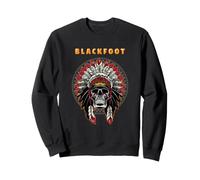 Blackfoot American Indian Tribe Chef Skull Warrior Sweatshirt