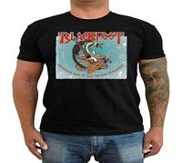 Blackfoot Rattlesnake Rock and Roll Band Cover Album T-Shirt Manches Courtes(X-Large)