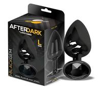 Blackgem Plug Anal Metálico con Joya Negro Talla L