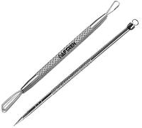 Blackhead Remover Pimple Extractor Popper Tool Acne Comedon Blackhead Spots Whitehead Popping Zit Remover pour Visage Nez 304 Acier Inoxydable (Argent)