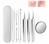 Blackhead Tools,Blackhead Remover,2025 New Stainless Steel Blackhead Tweezers,Blackhead Remover Tweezers,Black Head Removal Tool Set,Blackhead Tweezers with Storage Case and Magnifying Glass (C)