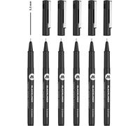 Blackliner 0,3 Mm (Lot De 6 Feutres Fins Avec Encre Permanente Indélébile) Noir