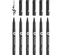 Blackliner Lot De 6 Stylos À Pointe Fine Avec Encre Indélébile Noir[Z4490]