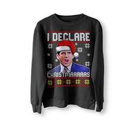 BlackMacaw Michael Scott Pull de Noël drôle, pull, sweat-shirt, pull de bureau, I Declare Noël, cadeaux de Noël, Noir , M