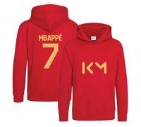 BlackMacaw Sweat à capuche de football inspiré de Kylian Mbappé pour enfants | Pulls de kit de football pour garçons et filles | Sweats à capuche de match de football | Manches longues à capuche avec