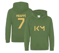 BlackMacaw Sweat à capuche de football inspiré de Kylian Mbappé pour enfants | Pulls de kit de football pour garçons et filles | Sweats à capuche de match de football | Manches longues à capuche avec