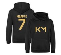 BlackMacaw Sweat à capuche de football inspiré de Kylian Mbappé pour enfants | Pulls de kit de football pour garçons et filles | Sweats à capuche de match de football | Manches longues à capuche avec