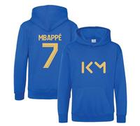 BlackMacaw Sweat à capuche de football inspiré de Kylian Mbappé pour enfants | Pulls de kit de football pour garçons et filles | Sweats à capuche de match de football | Manches longues à capuche avec