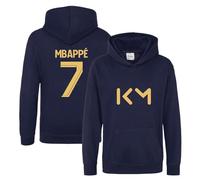 BlackMacaw Sweat à capuche inspiré de Kylian Mbappe pour enfants | Kit de football pour garçons et filles | Sweat à capuche à manches longues avec poche | Sweat à capuche unisexe pour enfants | Cadeau